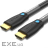 Кабель HDMI M-M,10.0 м, V2.0, Engineering 4K 60Гц 18Gbps HD 7.1 PVC Black Vention (AAMBL)