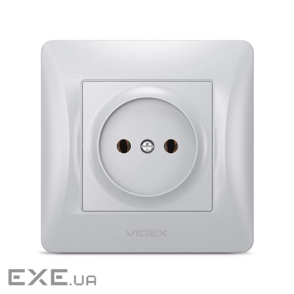 Розетка Videx BINERA 1ая серебр (VF-BNSK1-SS)