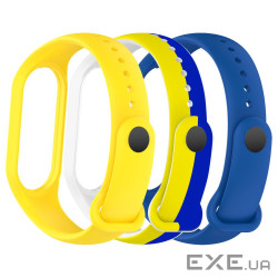 Ремінець до фітнес браслета Armorstandart комплект 3шт Xiaomi Mi Band 4/3 Ukraine (ARM87025)