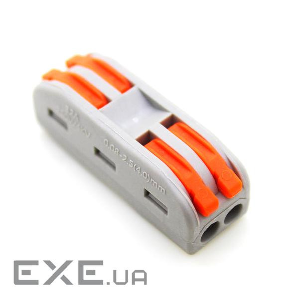 Клемна колодка з натискними затискачами 2-дротова SPL-2 для розподільних коробок, 2- (SPL-2 cіра) )