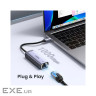 Перехідник USB-C to RJ45 Ethernet 1000Mbps gray Ugreen (40322)