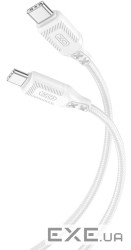 Кабель XO NBQ236B Braided Type-C to Type-C - 60W - 1m (NBQ236B_White)