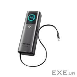 CANYON Built-in cable power bank OnPower 265 20000mAh 165W Aluminium Dark grey (CNS-CPB265DG)