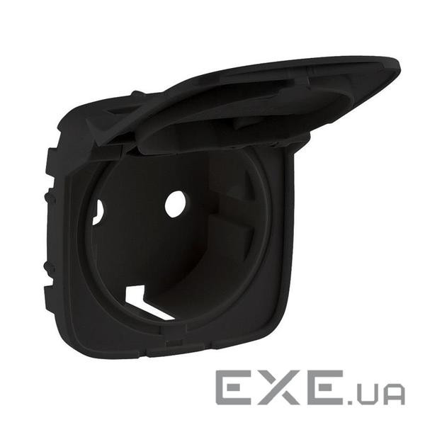Лицьова панель Legrand Valena IN*MATIC ALLURE розетки з кришкою Schuko, антрацит (754848)