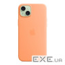 iPhone 15 Plus Silicone Case with MagSafe - Orange Sorbet,Model A3124 (MT173ZM/A)