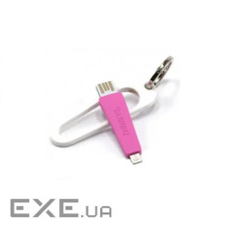 Кабель Remax RC-024i Portable USB - Lightning, 0.07м Pink (2000700004658)