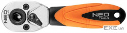 Тріскачка Neo Tools 1/4'', 105 мм, CrV, 72 зубці (08-501)