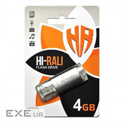 Флеш-накопичувач Hi-Rali 4 GB USB Flash Drive Rocket series Silver (HI-4GBVCSL)