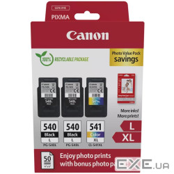 Картридж Canon PG-540 Multipack PG-540L*2/CL-541XL 2xBK, Color + GP-501 Glossy Paper (5224B015)