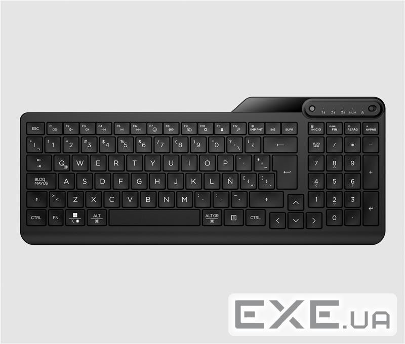 Клавіатура мембранна HP 460 Multi-Device key, BT, EN/UK, чорний (7N7B8AA)