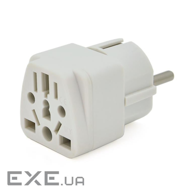 Перехідник WY-9, 250V / 10A, White, BOX (WY-9W) WY-9, 250V / 10A, White, BOX (WY-9W)