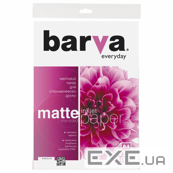 Фотопапір Barva A4 Everyday Matte 125г, 100л (IP-AE125-318)