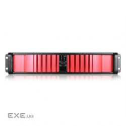 iStarUSA Rack Mount D-200SEA-RD-T7SA 2U Compact Stylish Rackmount Chassis with red SEA Bezel and Rug