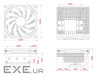 Кулер процесорний ID-Cooling IS-67-XT White, Intel: 1700/1200/1151/1150/1155/1156, AMD: AM5/AM4, 12