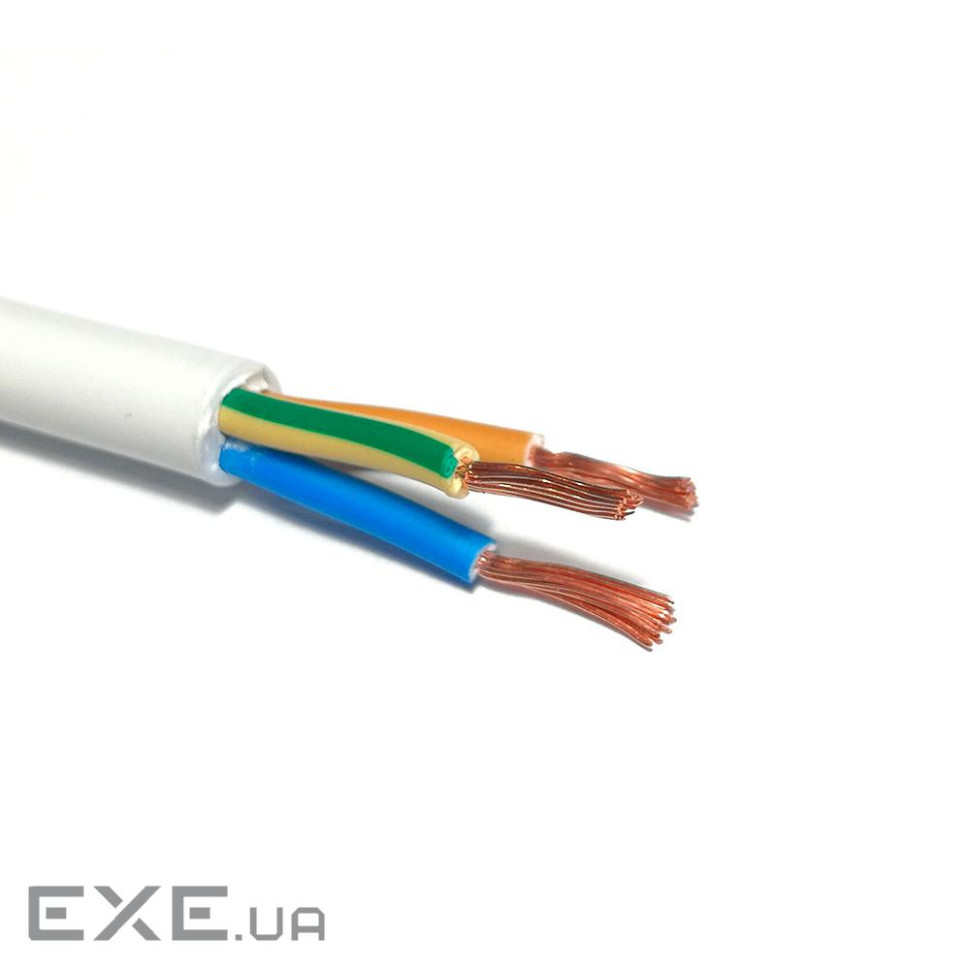 Кабель Одескабель H05VV-F 3G2,5 білий, ціна за метр (5136030пвс) )