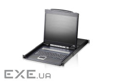 8-портовий KVM комутатор Single Rail з 19 '' LCD екраном, 19 '', 1 кабель PS / 2 в компл (CL1308N-ATA-RG)