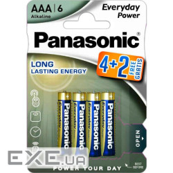 Батарейка PANASONIC Everyday Power AAA 6шт/уп (LR03REE/6B2F)