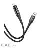 Дата кабель USB 2.0 AM to Lightning 1.0m 2.4A LED black XO (NB162-L-1-BK)