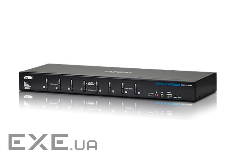 8-портовий KVM-комутатор з підтримкою USB і DVI Dual Link, 2 кабелю в комплекті, 19 "(CS1788-AT-G)