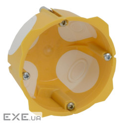 Підрозетник в пустотілі стіни, з еластичними вводами, ПВХ, жовтий, &Oslash,68х50мм (KPL 64-50/LD_NA) (KPL 64-50/LD_NA)