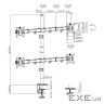 Кріплення настільне для 4-х моніторів BRATECK LDT66-C048 17"-32" Black