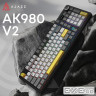 Бездротова механічна клавіатура Ajazz AK980 V2 Maillard Switch Black (AK980-V2-M-BGY)
