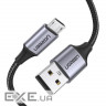 Дата кабель USB 2.0 AM to Micro 5P 2.0m US290 Aluminum Braid Black Ugreen (60148)