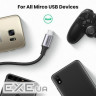 Дата кабель USB 2.0 AM to Micro 5P 2.0m US290 Aluminum Braid Black Ugreen (60148)