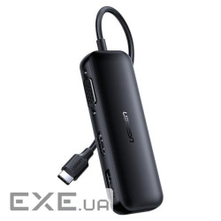 Перехідник USB2.0 Type-C to VGA V1.2/HDMI V2.0b/DP V1.2a CM260 black Ugreen (60568)