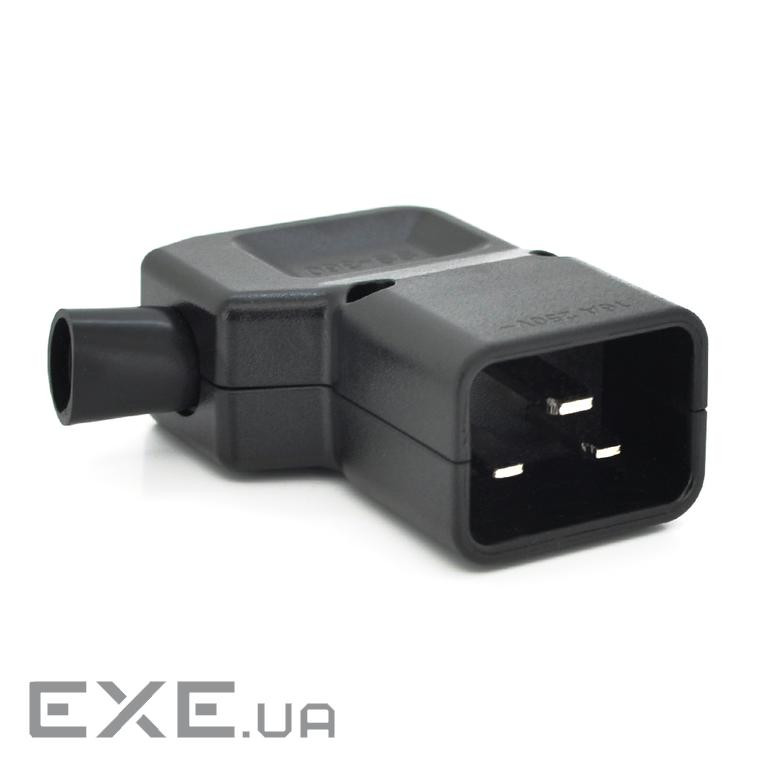 Триконтактний роз&apos,єм IEC320 C20 тато (кутовий), 250V, 16A, під викруткове (YT-IEC320 / SS-360) (YT-IEC320 / SS-360)