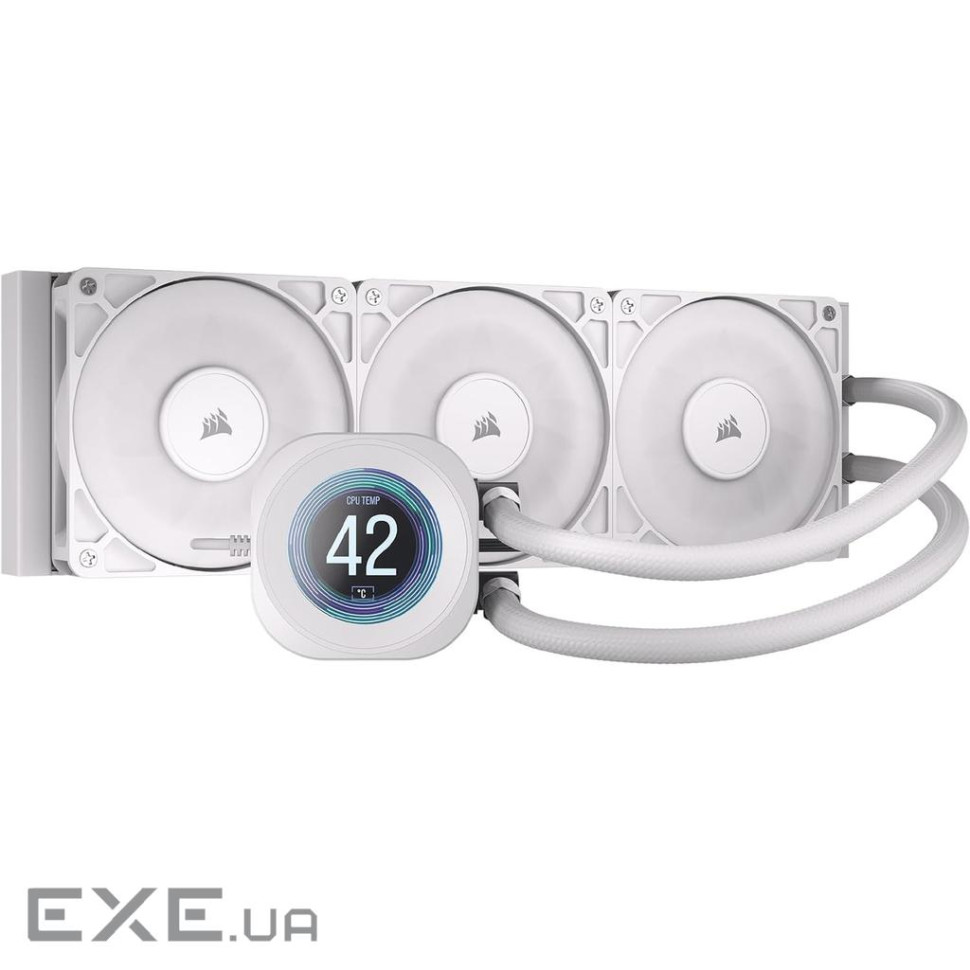 Система водяного охлаждения Corsair Nautilus 360 RS LCD White (CW-9061034-WW), Intel: 1851/1700, AMD
