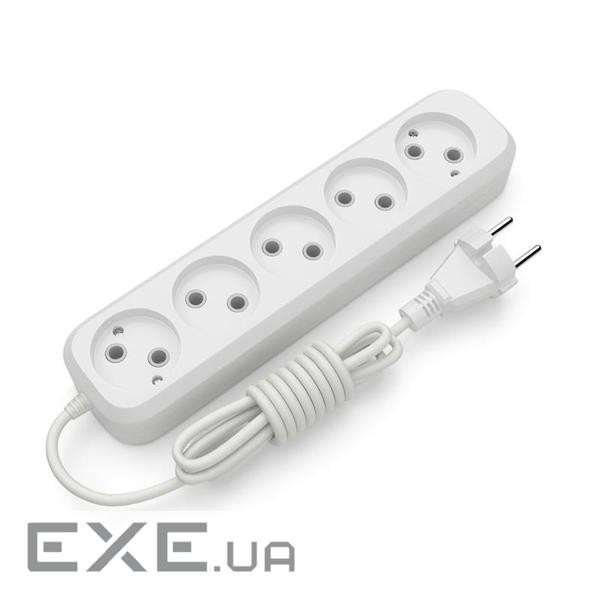 Подовжувач ELECTRUM C-ES-1796 White, 5 розеток, 2м