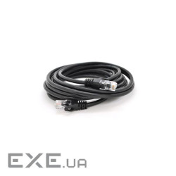 Патч-корд литий RITAR, UTP, RJ45, Cat.6, 5m, чорний, Cu (мідь) ) Q150 (PCR-CU6/5Bk)