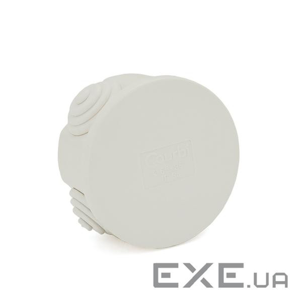 Коробка розподільна, COURBI &Oslash,65х35 біла з кабельними вводами, IP54 (негорю (32-21020-653) (32-21020-653)