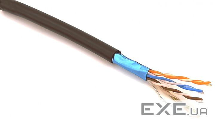 Кабель cat.5e F/UTP, PE, 4х2х24AWG (500м) чорний ZZKM 70910021