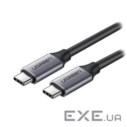 Дата кабель USB-C to USB-C 1.5m 60W US161 3A Alum. (Gray) Ugreen (50751)