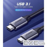Дата кабель USB-C to USB-C 1.5m 60W US161 3A Alum. (Gray) Ugreen (50751)