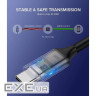 Дата кабель USB-C to USB-C 1.5m 60W US161 3A Alum. (Gray) Ugreen (50751)