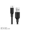 Дата кабель USB 2.0 AM to Micro 5P 0.25m 2A US289 black Ugreen (60134)