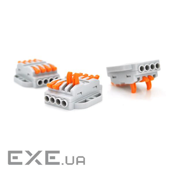 Клемна колодка з натискними затискачами 4-провідна WAGO K223-4P для розподільчих коробок , 4-pin,