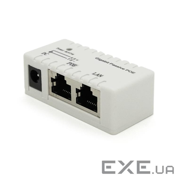 POE інжектор IEEE 802.3af PoE з портом Ethernet 10 / 100 / 1000 Мбіт / с, White (33313) , White (33313)