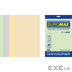 Папір Buromax А4, 80g, PASTEL, 5colors, 50sh EUROMAX (BM.2721250E-99)