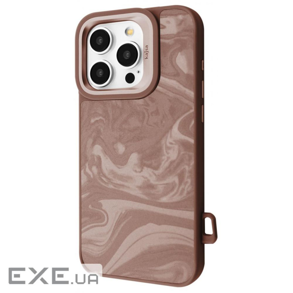 Чехол Kajsa Fluid Art with Magnetic Ring iPhone 16 Pro desert titanium (65327 desert titanium)