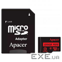 Карта пам'яті APACER microSDXC 128GB UHS-I Class 10 + SD-adapter (AP128GMCSX10U5-RA)