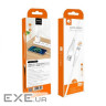 Кабель WUW-X196 USB Micro 2,4A 1m white (6972573335572)