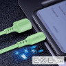 Дата кабель USB 2.0 AM to Lightning 1.0m soft silicone green ColorWay (CW-CBUL042-GR)