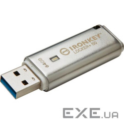 Флешка KINGSTON IronKey Locker+ 50 64GB Silver (IKLP50/64GB)
