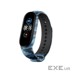 Ремінець до фітнес браслета Armorstandart для Xiaomi Mi Band 7/6/5 New Style Khaki Blue (ARM80989)