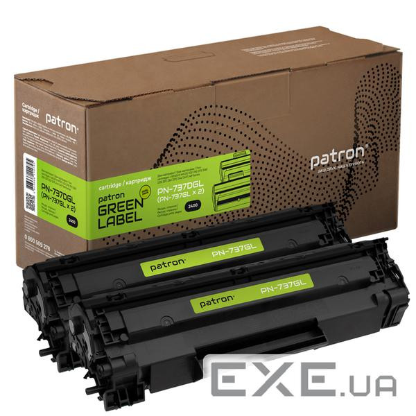 Картридж Patron CANON 737 GREEN Label (DUAL PACK) (PN-737DGL)