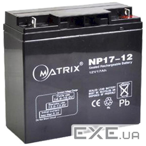 Акумуляторна батарея MATRIX NP12-17 (12В, 17Ач) (Matrix-NP12-17)